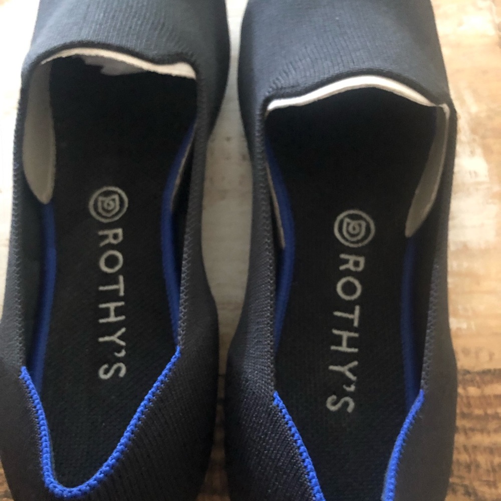 Black solid  Rothy’s loafer.